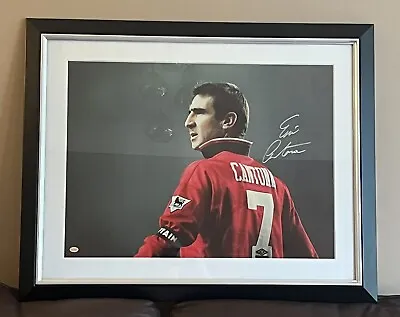 Stunning Signed Eric Cantona  Manchester United Picture Framed With COA • $315.74