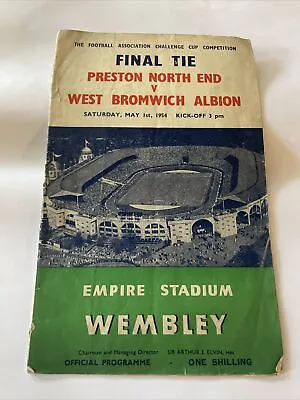 FA CUP FINAL PROGRAMME 1954 West Brom V Preston North End  • £13