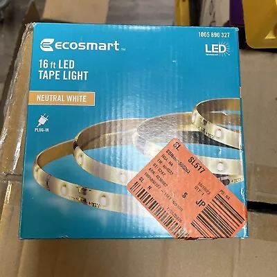 EcoSmart 16 Ft. Indoor Neutral White LED Strip Light **NEW** • $10