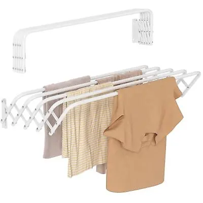 Indoor Folding Wall Mounted Extendible Dryer Rack Dryer Clothes Horse Airer • £16.95