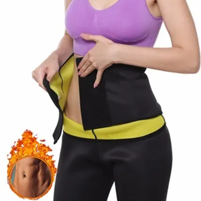 Waist Trimmer Belt Sweat Wrap Tummy Toner Low Back &Lumbar Abdominal Trainer UK • £9.53