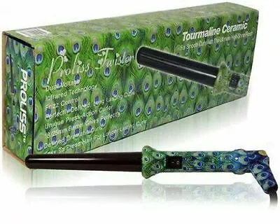 Proliss Peacock 25-18mm Tapered Twister Curling Iron Wand Perfectly Defined Curl • $44