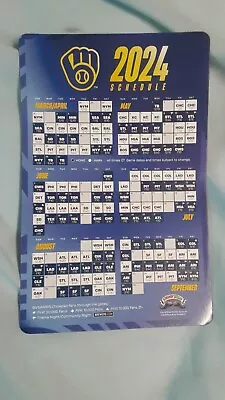 2024 Milwaukee Brewers (National League) Official Team Magnet Schedule • $2
