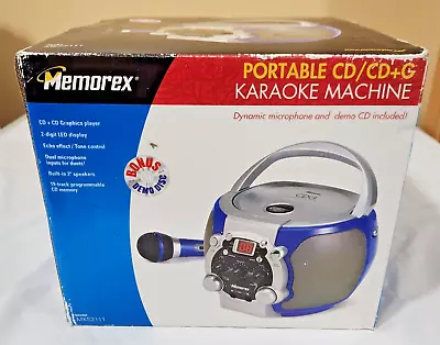 Memorex Portable Karaoke System W/ CD + CD Graphics Player + Microphone MKS2111 • $119.99