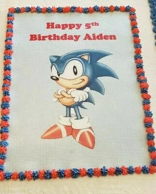 $6 • Buy Sonic The Hedgehog Edible Cake Topper Icing/frosting Sheet Image Decoration