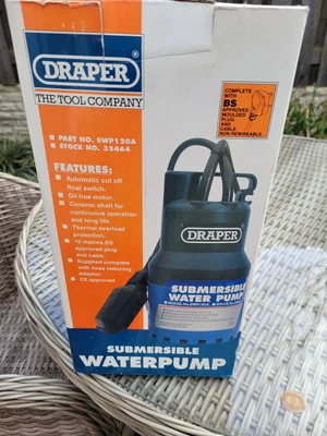 £50 • Buy Draper Submersible Water Pump 144L/Min 350W 230V 35465
