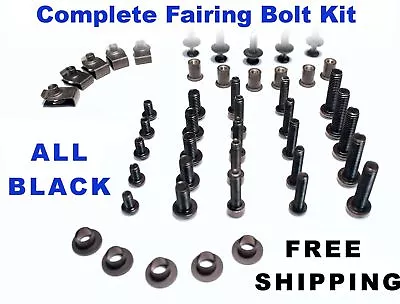 Complete Black Fairing Bolt Kit Body Screws For Kawasaki Ninja ZX 6R 2007 - 2008 • $39.99