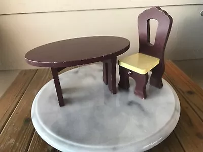 Vintage Handcrafted Doll Toy Table & Chair • $10.50