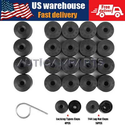 Set Of 20 For VW Volkswagen Wheel Lug Nut Bolt Cover Black Caps 1K06011739B9 • $3.29