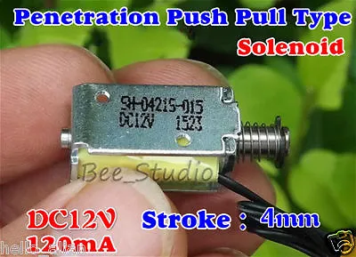 9V-12V Push Pull Type Micro Solenoid Electromagnet Mini Solenoid Stroke Plunger • $2.45