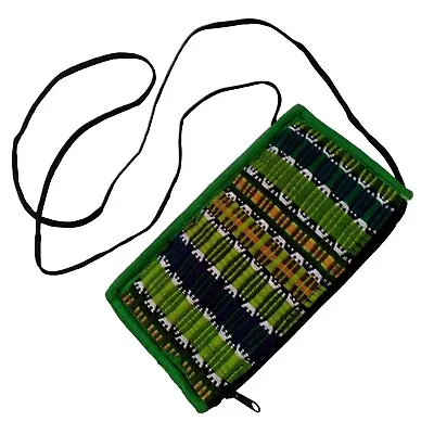 Hippy Glasses Case Lanyard Necklace Zipper Pouch Padded Protect Pipe Glass Green • $8
