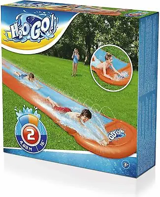 Bestway H2O GO Double Water Slip And Slide With Built-in Sprinklers 4.88m • $38.25