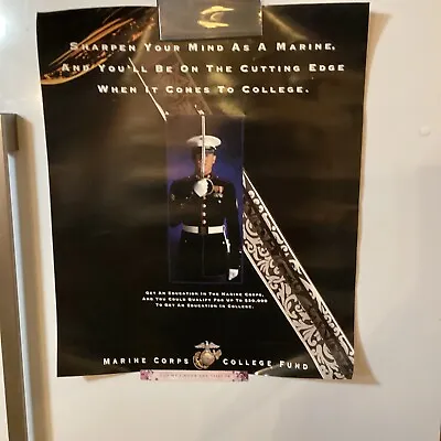 United States Marine Corps College Fund Recruiting Poster • $8.99