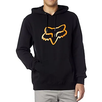 Fox Racing Legacy Hooded Pullover Fleece MX Black/Orange Men's Large LRG L • $41.97