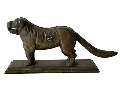 Antique Brass Dog Nutcracker Statue Figural Lab All Original Cast Bronze On Base • $55