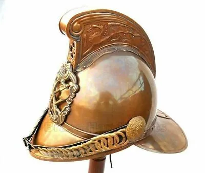 £114 • Buy Bridge British Fireman Helmet  Reproduction Fireman Steel Antique Helmet