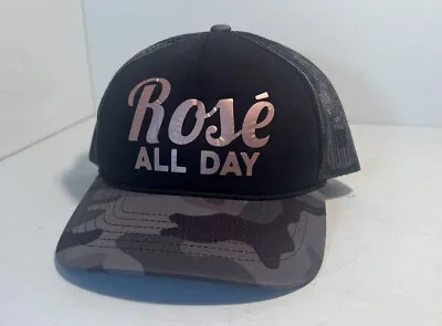 SKI TOWN All Stars TRUCKER HAT  MESH CAP ROSÈ ALL DAY B/W Camo VAIL. One Size-5 • $15.99