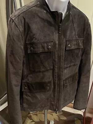 John Varvatos Pigskin Jacket-Brown-Medium • $210