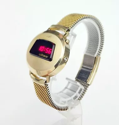 RAREUNIQUE Men's Vintage 70's RED LED Gold Filled Watch WITTNAUER • $410