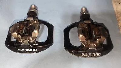 Shimano PD-A530 Clipless Pedals SPD & Flat Mountain Bike MTB Black 9/16 383 Gram • $33