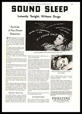 $9.95 • Buy 1932 Ovaltine  The Swiss Food  Drink & Milk Sound Sleep Without Drugs Print Ad