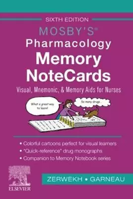 Mosby's Pharmacology Memory NoteCards By Zerwekh/Garneau 6th Edition Elsevier • $15