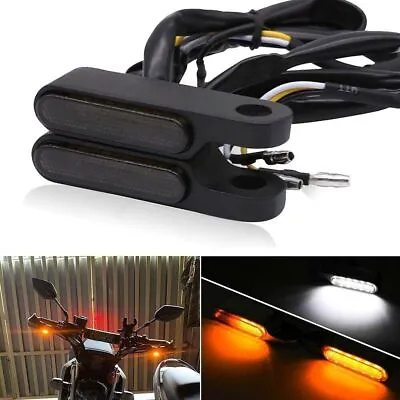 Handlebar LED Turn Signals Blinker Running Light For Harley Sportster 1200 883 • $9.39