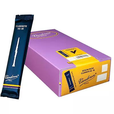 Vandoren Bb Clarinet Traditional Reeds Strength 2.5 Box Of 50 • $153.99