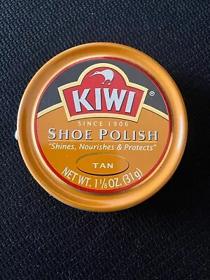 Vintage KIWI Tan Shoe Polish Tin  1 1/8 Oz • $12.70