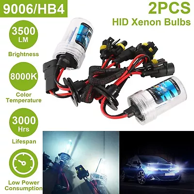 2pcs Car Xenon Super Vision 35W HID Head Light Lamp Bulb 8000K HID 9006 • $9.33