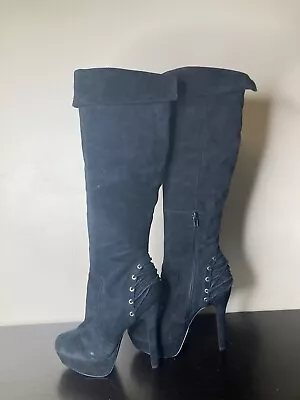 Gabriella Rocha Black Knee High Boots Size 8M Leather • $6.90