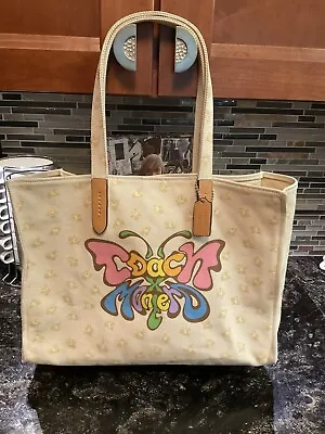 Coach X Lil Nas Butterfly Canvas Tote CK534 • $224.99
