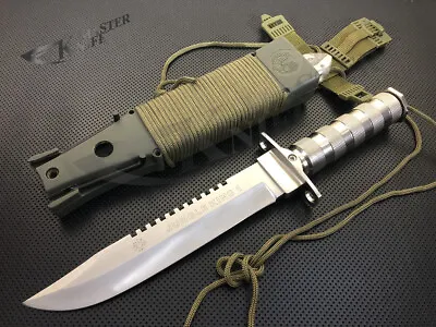 Large Hunting Knife Bowie Sharp Fixed Blade Camping Military Outdoor Survival • $75.59