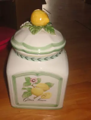 Villeroy & Boch French Garden Charm Canister With Lid Citrus Limon Lemon • $35