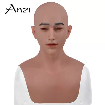 Silicone Realistic Handsome Young Man Mask Head Masks For Crossdresser Cosplay • $209.99