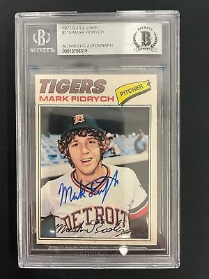 Mark Fidrych 1977 O-pee-chee #115 Rc - Bgs Authentic Auto - Detroit Tigers *6970 • $999.99