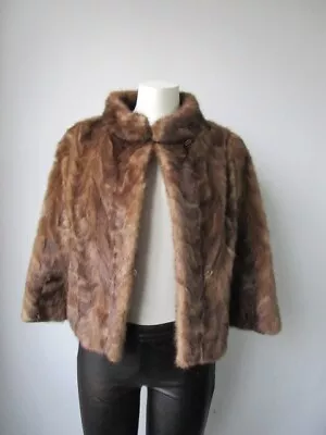 Women's Sz 4/6 Mink Fur Jacket Bolero Coat MINT • $145