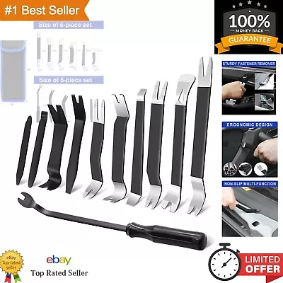 11 PCS AutoTrim Removal Tool Kit Metal Pry Tool Auto Fastener Remover Pry Ba... • $24.99