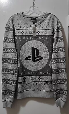 PlayStation Men's Grey Christmas Sweater Size M • $26.95