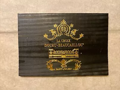 1 Rare Wine Wood Panel Croix Ducru Beaucaillou Vintage CRATE BOX SIDE 2/24 A779 • $8.95