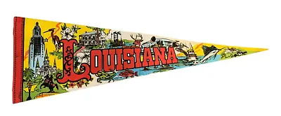 Vintage 80s New Orleans Louisiana Hard Felt Pennant Collectible 25  Long  • $14.98