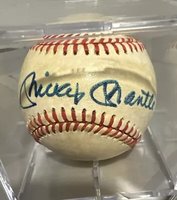 Mickey Mantle Signed Ball Rawlings American League BAS COA. SHARP CLEAN BOLD! • $625