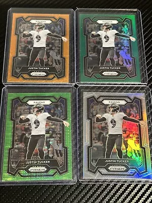 2023 Prizm Justin Tucker Multiple (4) Prizm Lot Baltimore Ravens LegendaryKicker • $2.99