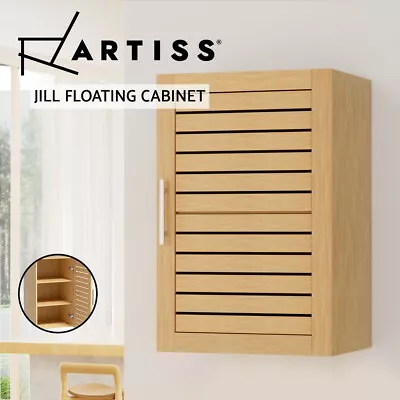 Artiss Bathroom Storage Cabinet 70cm Wooden 2 Tier Shelf Wall Mounted JILL • $56.95