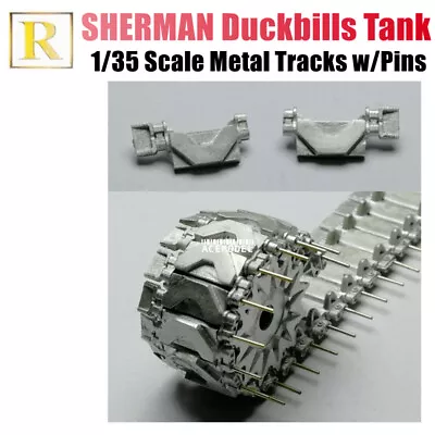 1/35 US M4 SHERMAN T62 Tank Lead-tin Alloy Tracks Links Duckbills W/Metal Pins • $46.95