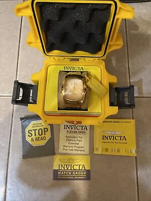 Invicta Lupah Model 15854 Gold-tone Watch Stainless Steel W/ BOX  • $84.99