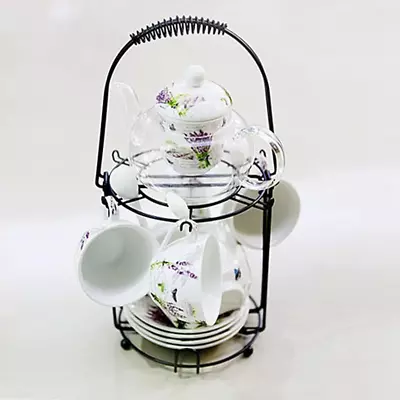 Coffee Cup Stand Holder Display Stand Mug Tea Rack Cup And Saucer Countertop Sto • $23.95