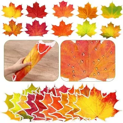 100 Pcs Plastic Placemats Maple Leaf Fall Place Mats Autumn Harvest Table Mat... • $32.77