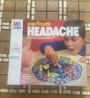 HEADACHE PopOmatic Milton Bradley Board Game Complete Set Vintage 1986 • $15