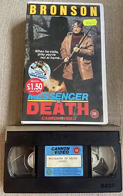 MESSENGER OF DEATH Big Box Ex Rental VHS Video 1988/89 CANNON VIDEO Bronson 18 • $49.72